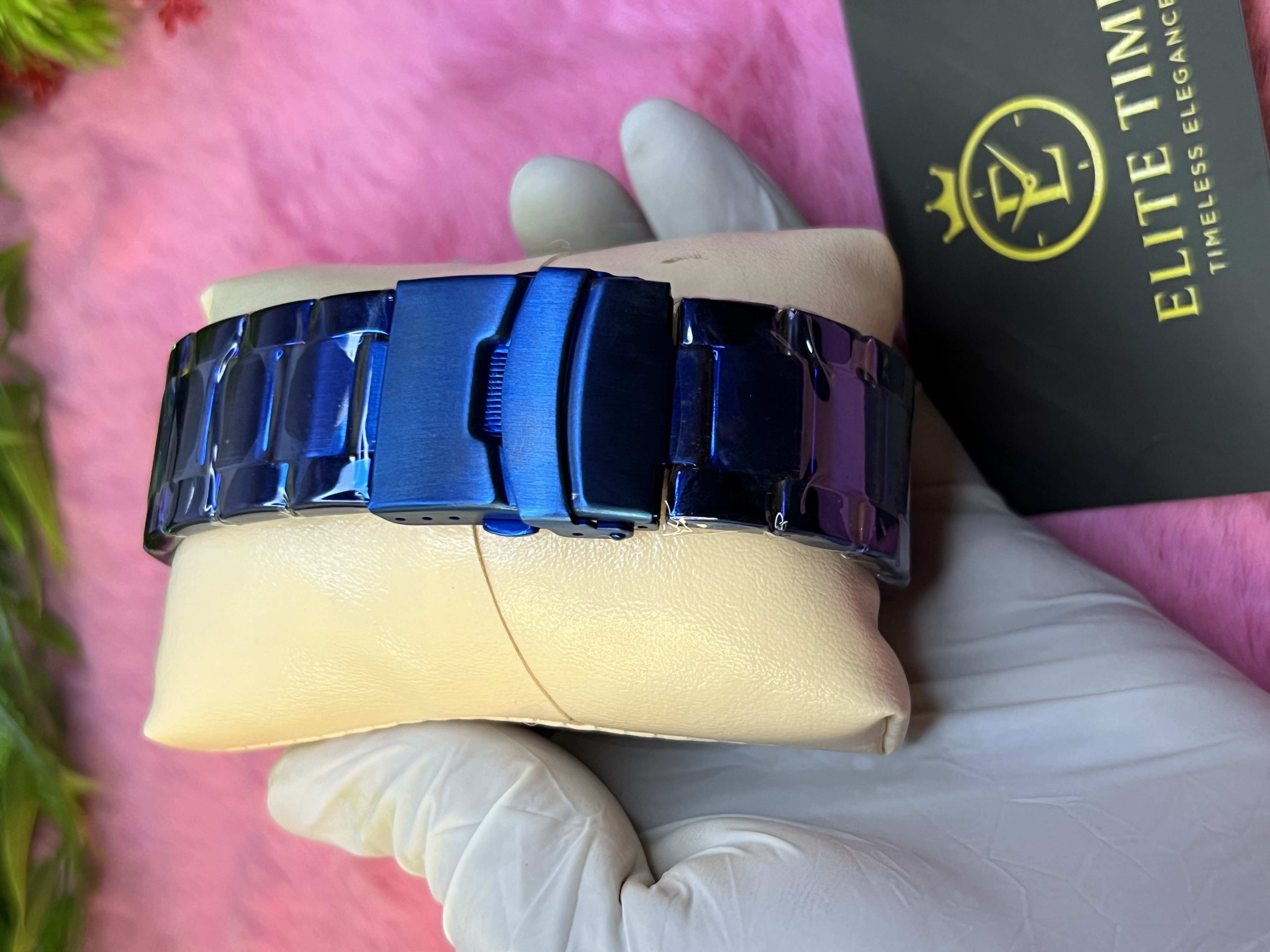 Forecast Royal Blue Octagonal Men's Stainless Steel Watch — view 2